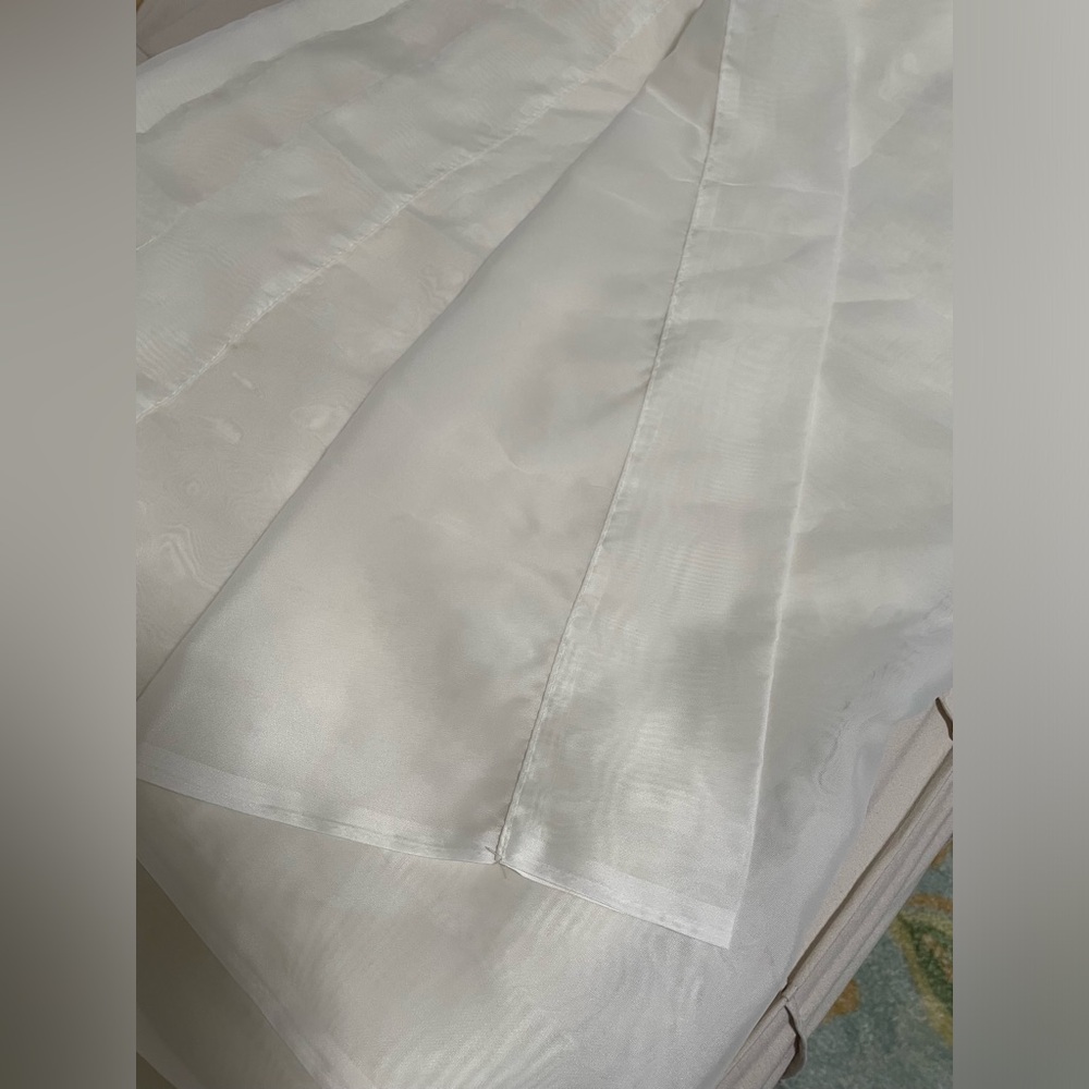 Six panels of sheer curtains. Ivory. 58” wide x 83” length.